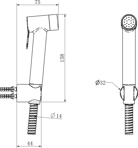 Гигиенический душ STWORKI 25034-316/1BG-lG11 + S190011-2B02-I012 в Грозном